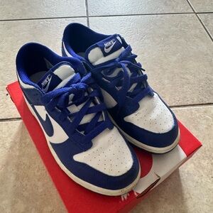 Nike Blue and White Low-Top Sneakers